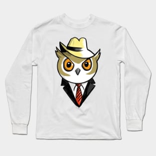 Owl Capone Long Sleeve T-Shirt